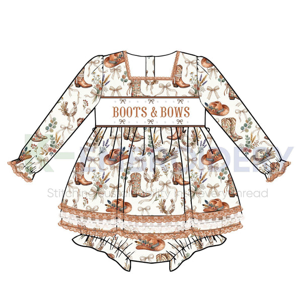 Boots & Bows Skirted Bubble - PREORDER